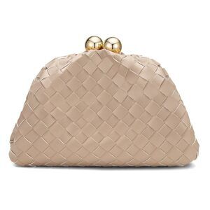 Dumpling Woven Clutch for Formal Events